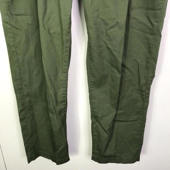 Loft Pants Womens M Pull On Tapered Poplin Jogger Olive Green Ankle New - Picture 7 of 8